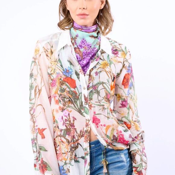 Aratta Lilia Embroidered Button Down Shirt - Picture 3 of 9